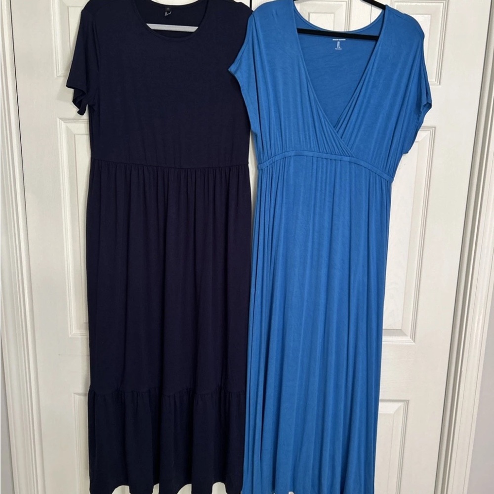 Amazon Essentials Navy and Blue Maxi Dresses